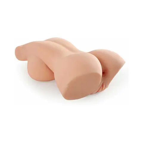 PDX Plus Perfect 10 Torso Dual Entry Masturbator in Beige