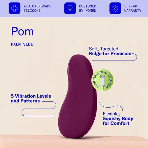 Dame Pom Flexible Vibrator Plum