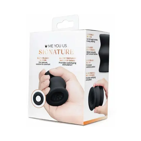Me You Us Signature The Silicone Oral Stroker in Black