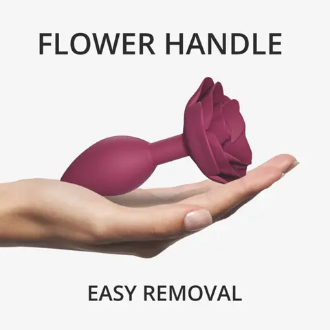 Love to Love Open Roses Silicone Anal Plug Plum Star Medium