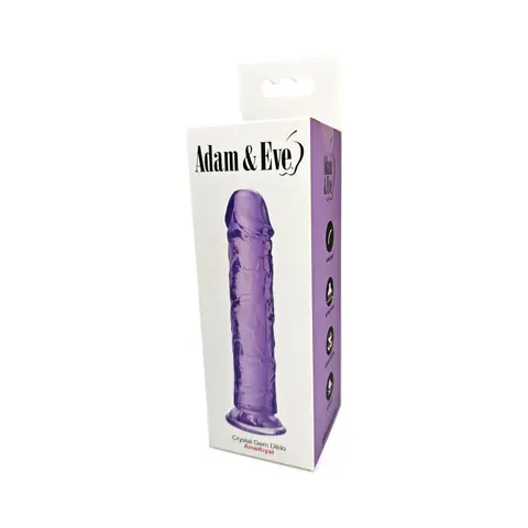Adam & Eve Crystal Gem 7 in. Dildo in Amethyst