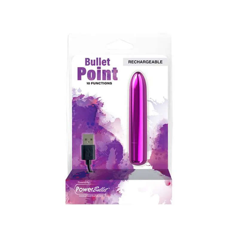 Power Bullet Point Rechargeable in Purple
