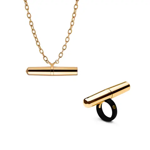 Crave Tease Collection (Necklace + Ring) in Gold