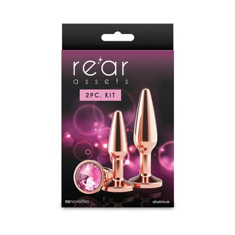 Rear Assets Tapered Trainer Plug Kit in Rose Gold/Pink