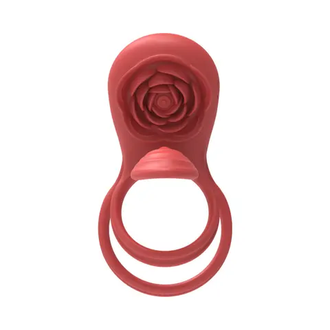 Adam & Eve Vibrating Rose Girth Enhancer Couples Triple Stimulator