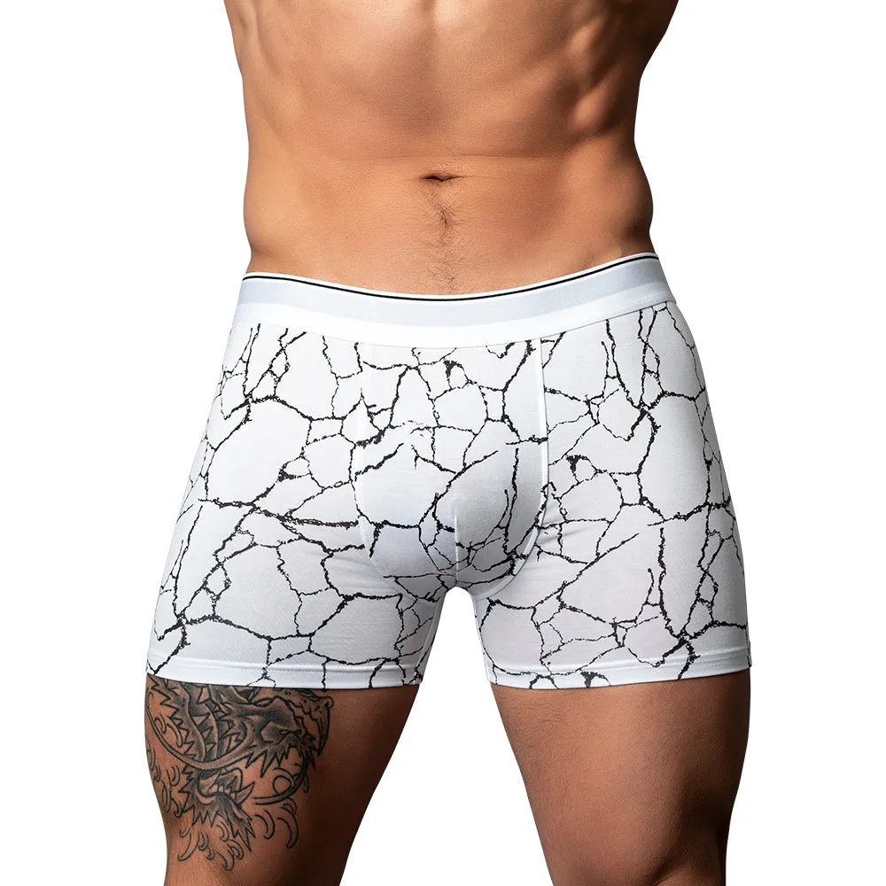 Male Power Soo Cumfy Boxer Brief Black/White S