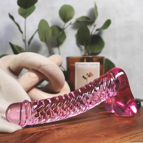 Clarity Seraphic Solstice Blush Glass Dildo