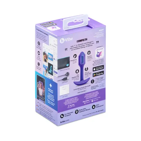 b-Vibe Smart Snug Plug 1 Small Weighted & Vibrating App-Controlled Silicone Butt Plug