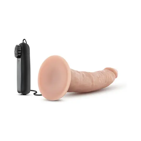 Dr. Skin Dr. Dave Realistic 7 in. Vibrating Dildo in Beige