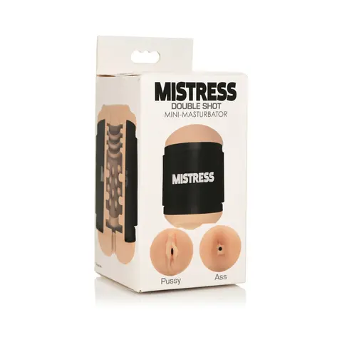 Curve Toys Mistress Double Shot Mini Masturbator Pussy & Ass in Light