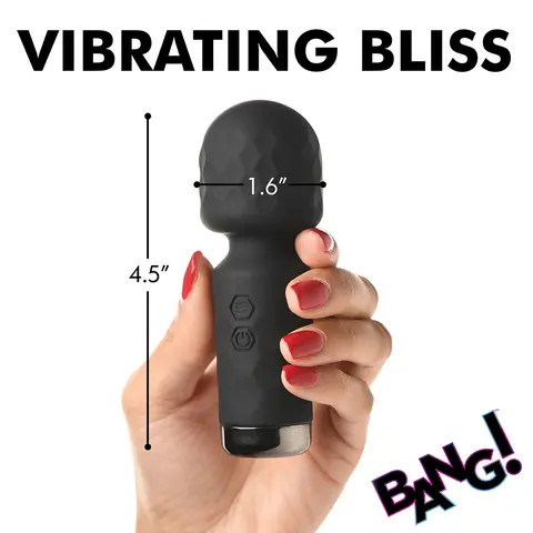 BANG! 10X Mini Silicone Wand in Black