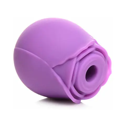 Curve Toys Gossip Cum Into Bloom Rechargeable Silicone Clitoral Stimulator Rose Flirt in Violet
