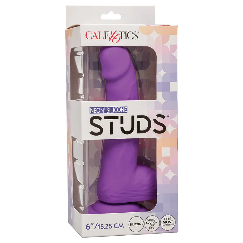 Neon Silicone Studs Purple 6 in.