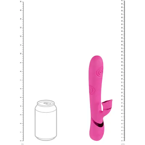 VIVE Fiore Rechargeable G-Spot Air Wave and Tapping Flared Clit Stimulator in Pink