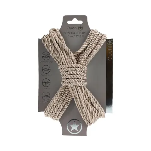 Ouch! Bondage Rope 10 m Nylon in Gold