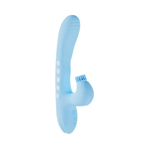VIVE Andria LED G-Spot Vibrating and Tap Clit Stimulator in Blue