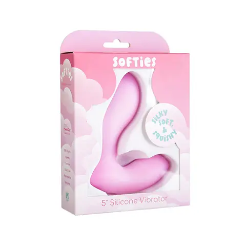 Softies Silicone Vibrator 5 in. in Pink