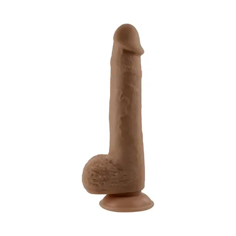 Selopa Natural Feel Flexskin Bendable Dildo with Moving Material 7 in. in Dark