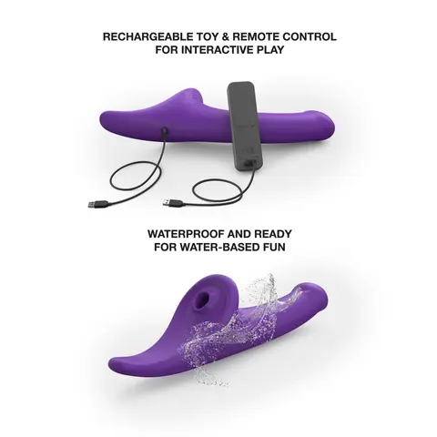 Strap-On-Me Multi Orgasm Dildo Medium in Purple