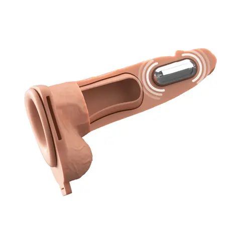 Fantasy X-Tensions Elite Vibrating Hollow Silicone Strap-On 6 in. in Light