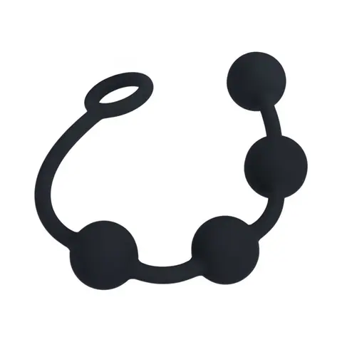 LEVELZ Round Silicone Anal Balls Medium 30mm in Black