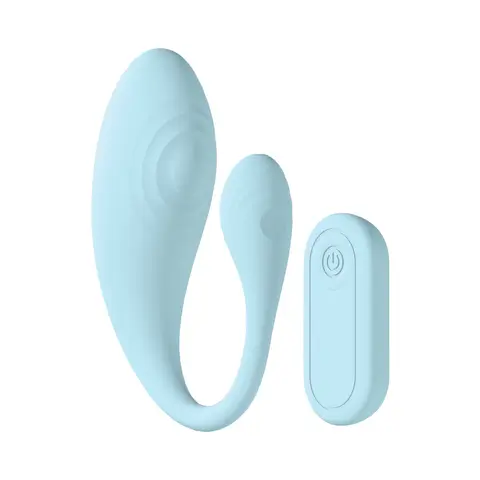 LoveLine Wave C-shape Vibe Waterproof Remote in Blue