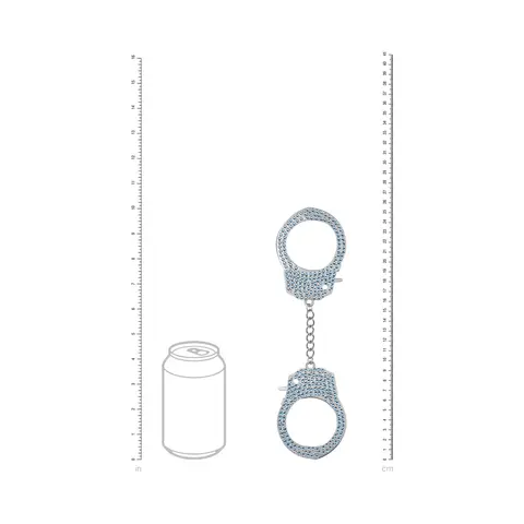 Ouch! Heavy-Duty Diamond Handcuffs in Blue