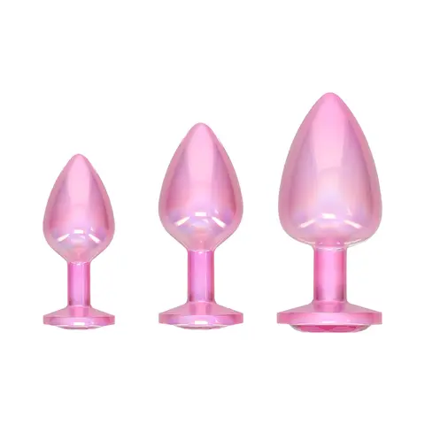 Ouch! International Paris Collection Metal Anal Plug Set in Pink
