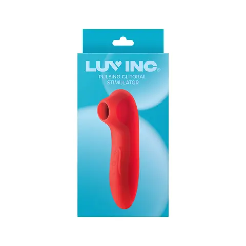 Luv Inc Cs19 Pulsing Clitoral Stimulator Rechargeable Silicone in Red