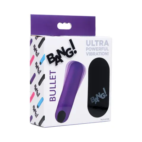 BANG! Vibrating Bullet with Remote Control in Purple