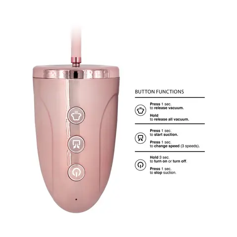 Pumped Rechargeable 3-Speed Pussy Pump Pink