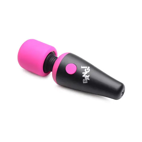 BANG! 10X Vibrating Mini Silicone Wand in Pink