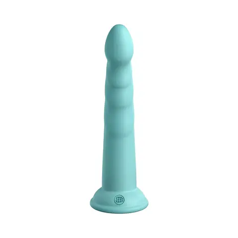 Dillio Platinum Collection Slim Seven 7 in. Silicone Dildo in Teal