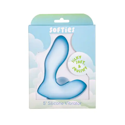 Softies Silicone Vibrator 5 in. in Blue