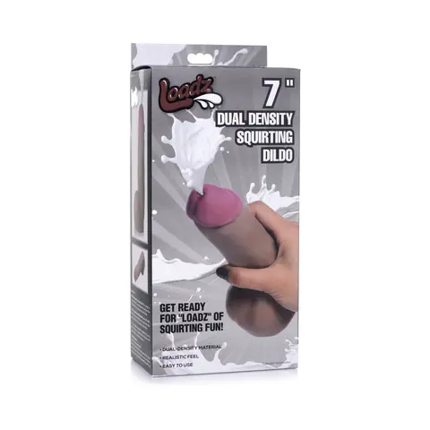 Loadz 7 in. Dual Density Squirting Dildo in Dark