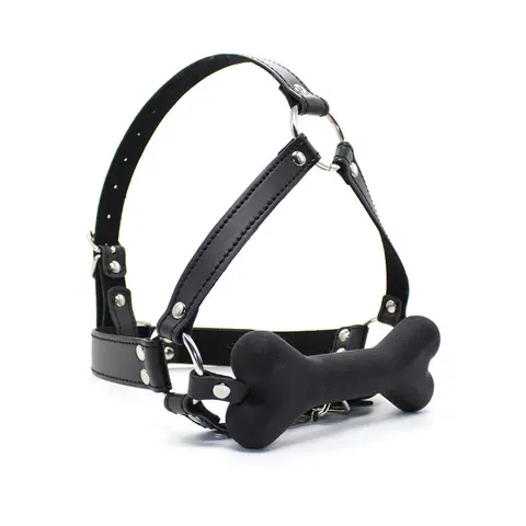 Ple'sur Face Harness Dog Bone Gag