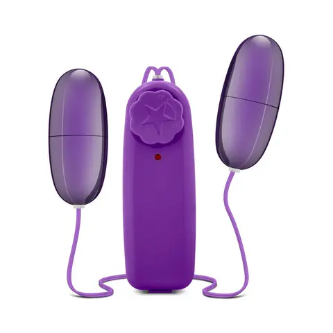 B Yours Double Pop Eggs Remote-Controlled Dual Bullet Vibrator in Plum