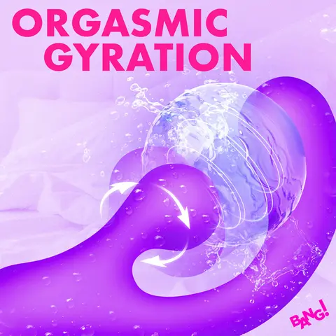 BANG! Gyro Rabbit Silicone Vibrator in Purple