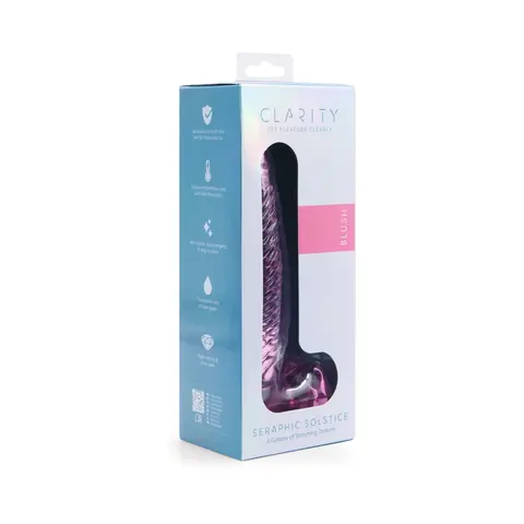 Clarity Seraphic Solstice Blush Glass Dildo