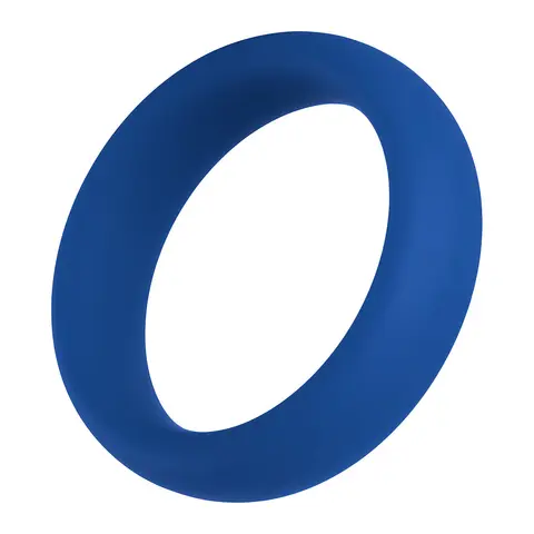 Forto F-64 Wide Liquid Silicone Cockring Large in Blue