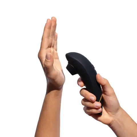 Womanizer Premium 2 Rechargeable Silicone Luxurious Pleasure Air Clitoral Stimulator in Black