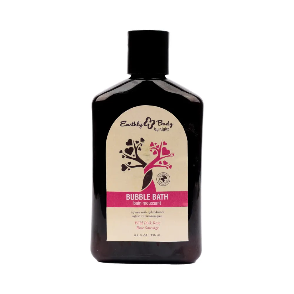 Earthly Body At Night Aphrodisiac Bubble Bath Wild Pink Rose 8.4 oz.
