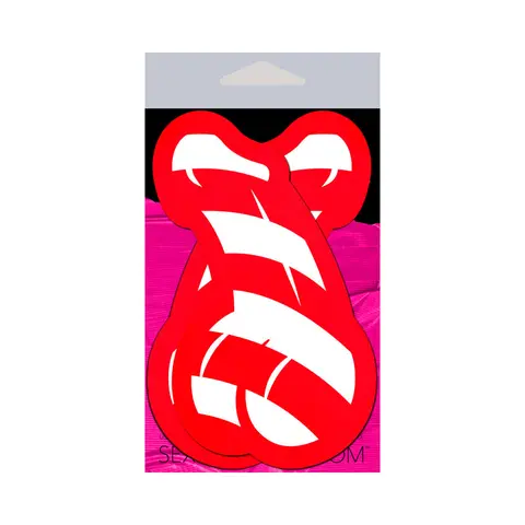 Pastease Candy Cane Penis Pasties Red/White