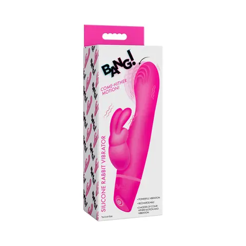 BANG! Silicone Rabbit Vibrator in Pink