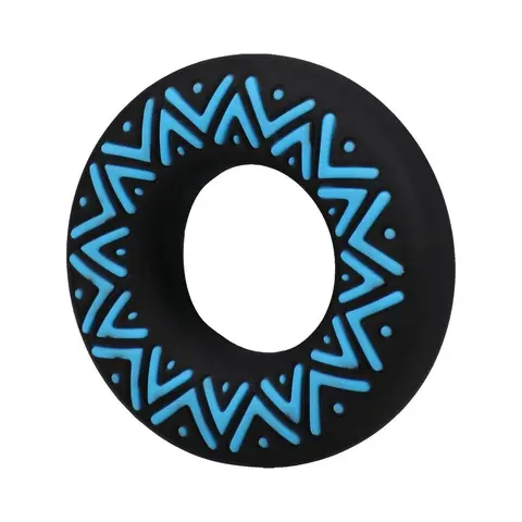 Polynesian Pleasures Hula Loops Silicone Tribal C-Ring 35mm Blue/Black