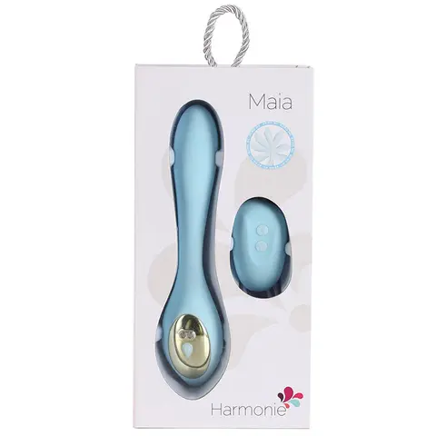 Maia Harmonie Remote Control Bendable Couples Vibrator Blue