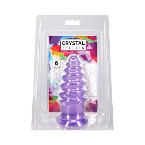 Crystal Jellies Anal Twist 6 in. in Purple