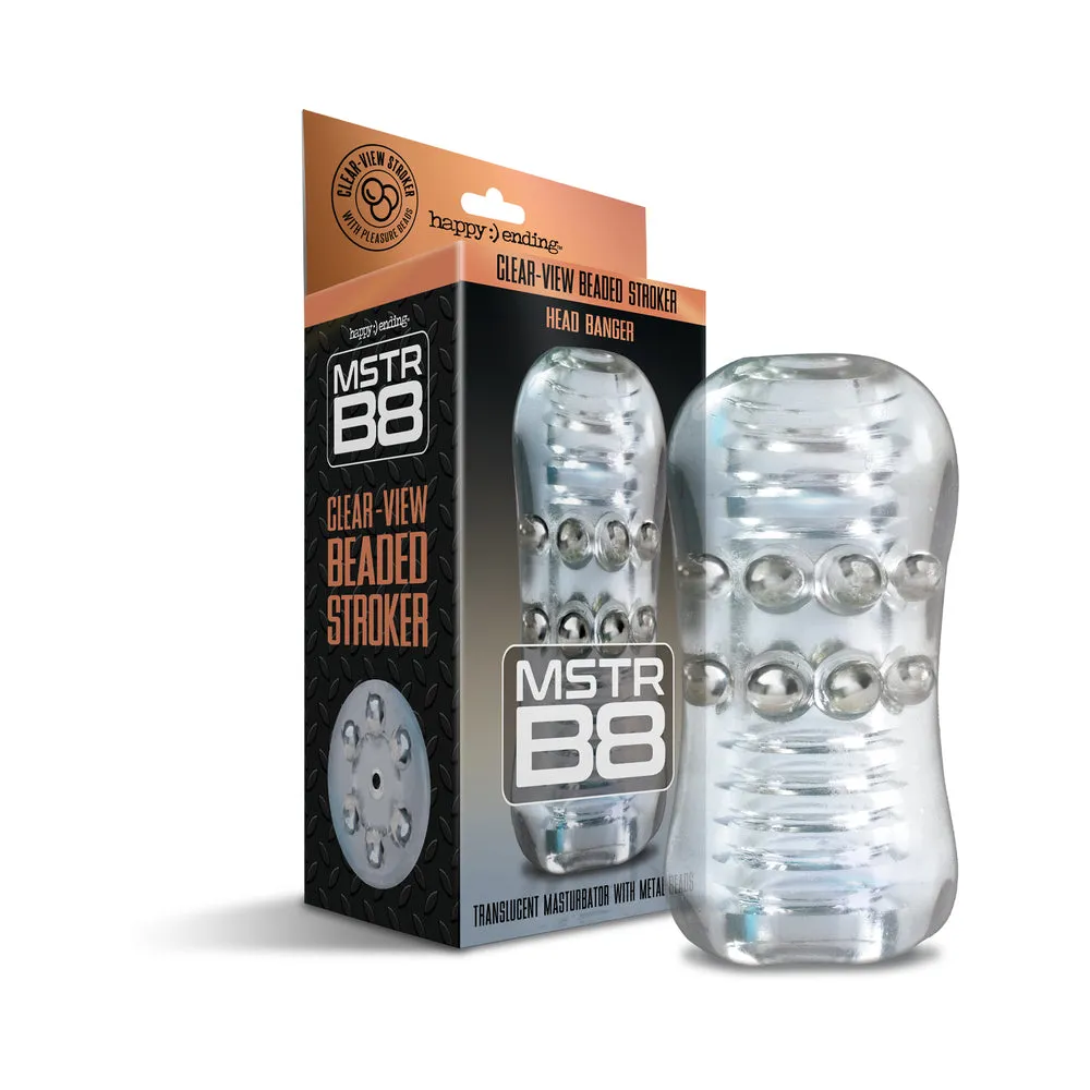 MSTR B8 Clear-View Beaded Stroker Head Banger