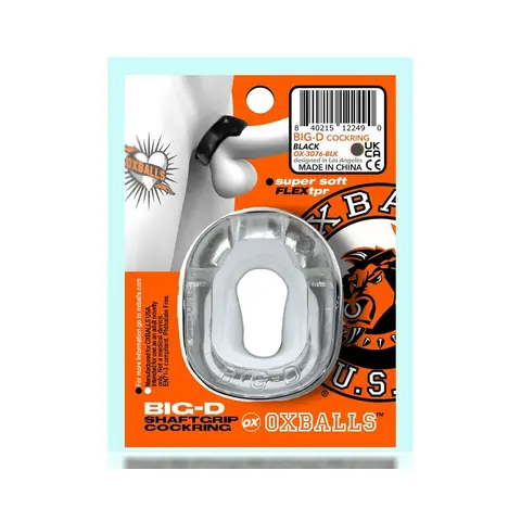 Oxballs Big-D Shaft Grip Cockring in Clear