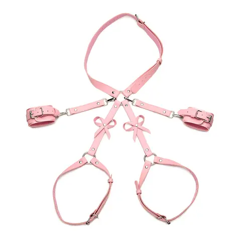 STRICT Bondage Harness with Bows Pink M/L